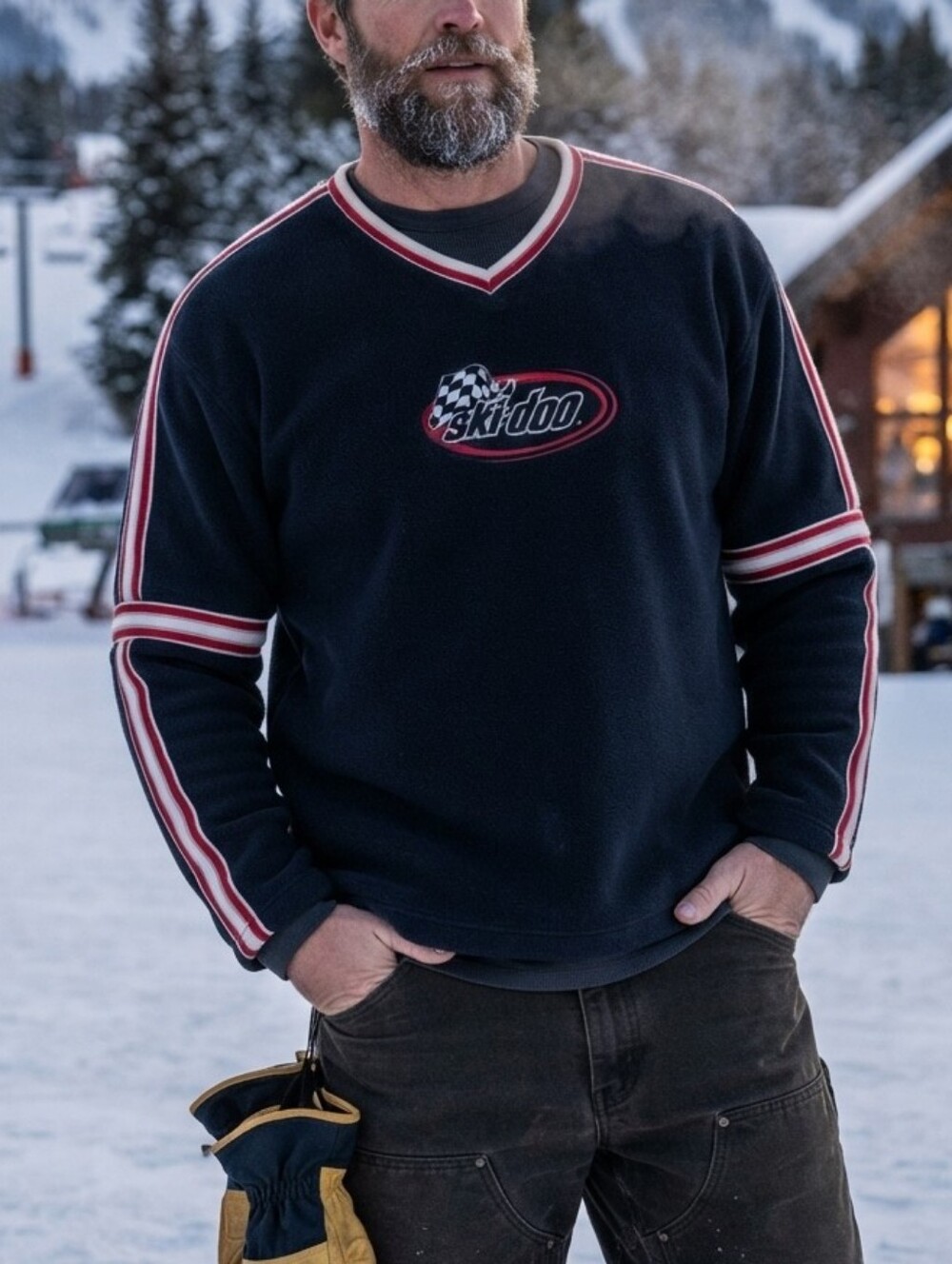 Ski-Doo Sno Gear V-Neck Sweater Men’s S Snowmobile